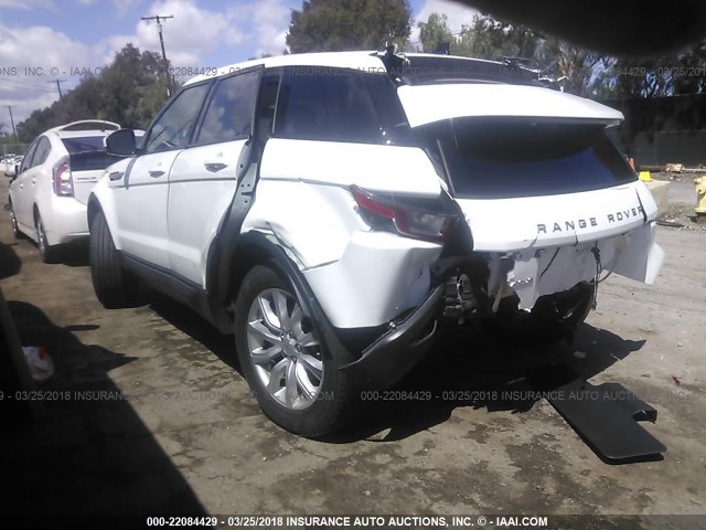 SALVP2BG8GH088680 - 2016 LAND ROVER RANGE ROVER EVOQU SE WHITE photo 3