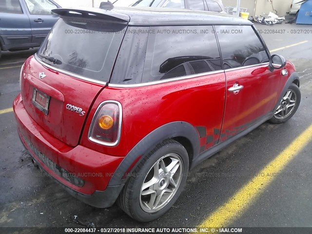 WMWMF73569TT95357 - 2009 MINI COOPER S RED photo 4