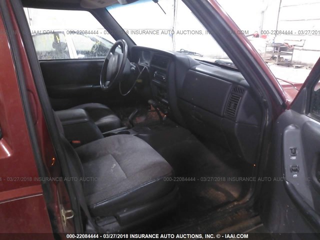 1J4FF68S0XL655599 - 1999 JEEP CHEROKEE SPORT/CLASSIC წითელი ფოტო 5