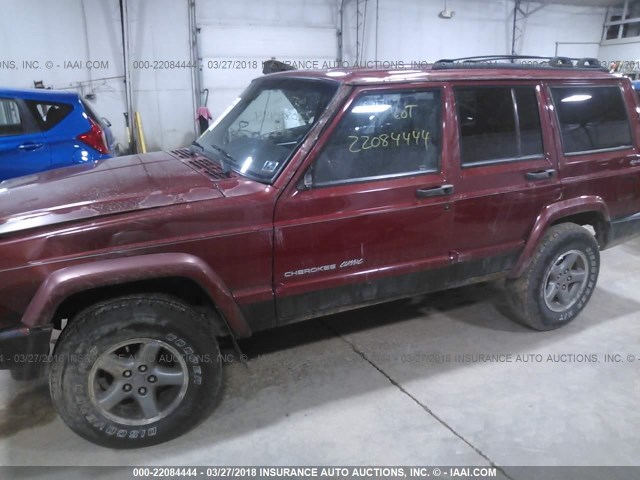 1J4FF68S0XL655599 - 1999 JEEP CHEROKEE SPORT/CLASSIC RED photo 6