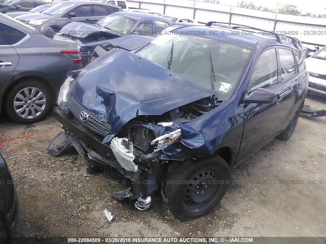 2T1KR32E38C713307 - 2008 TOYOTA COROLLA MATRIX XR BLUE photo 2