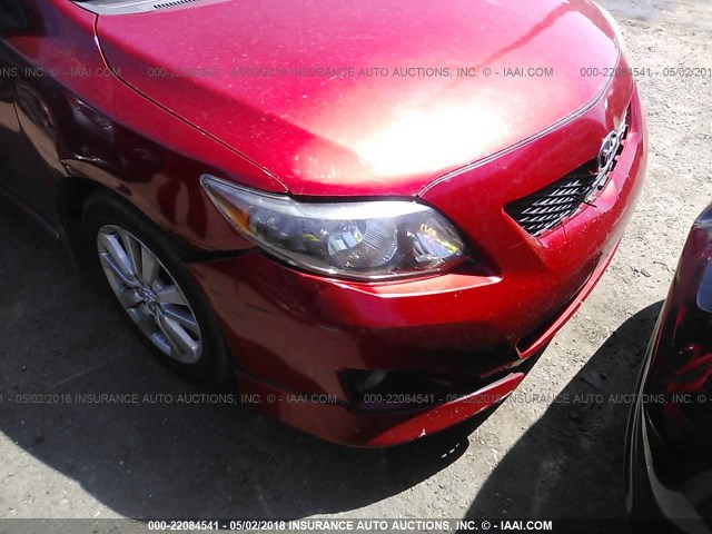 2T1BU4EE2AC399901 - 2010 TOYOTA COROLLA S/LE/XLE RED photo 6