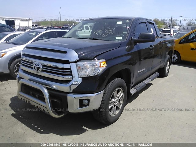 5TFUM5F19GX064347 - 2016 TOYOTA TUNDRA DOUBLE CAB SR/SR5 BLACK photo 2