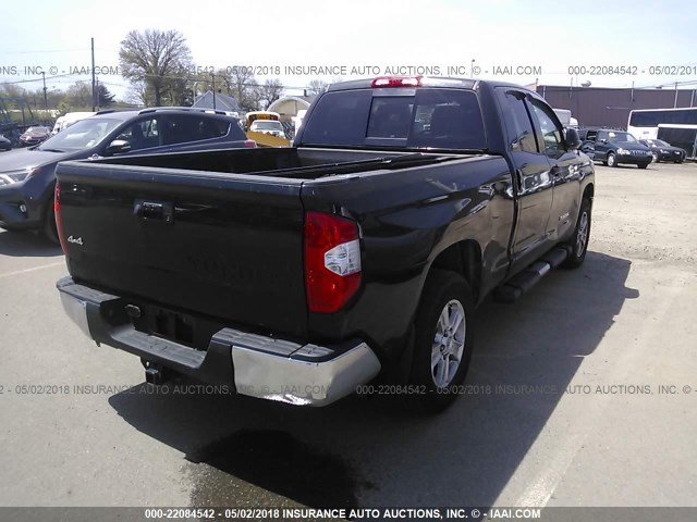5TFUM5F19GX064347 - 2016 TOYOTA TUNDRA DOUBLE CAB SR/SR5 BLACK photo 4