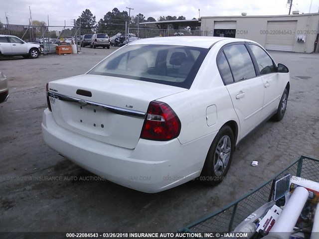 1G1ZS58F97F140720 - 2007 CHEVROLET MALIBU LS თეთრი ფოტო 4