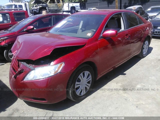4T1BE46K57U182769 - 2007 TOYOTA CAMRY NEW GENERAT CE/LE/XLE/SE RED photo 2