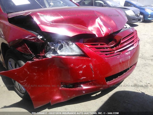 4T1BE46K57U182769 - 2007 TOYOTA CAMRY NEW GENERAT CE/LE/XLE/SE RED photo 6