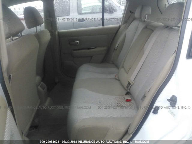 3N1BC13E37L365494 - 2007 NISSAN VERSA S/SL WHITE photo 8