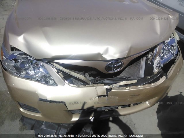 4T1BF3EK2AU056496 - 2010 TOYOTA CAMRY SE/LE/XLE GOLD photo 6