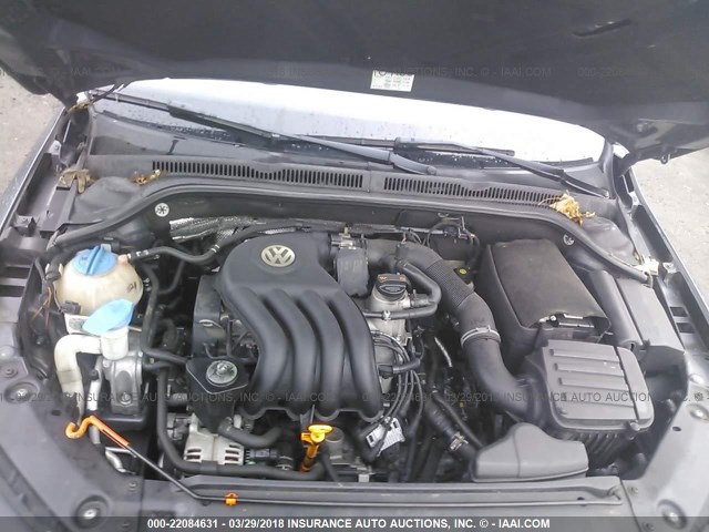 3VW2K7AJ8BM030797 - 2011 VOLKSWAGEN JETTA S 灰色 照片 10