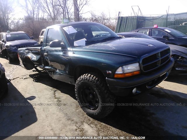 1B7GG26YXVS310350 - 1997 DODGE DAKOTA GREEN photo 1