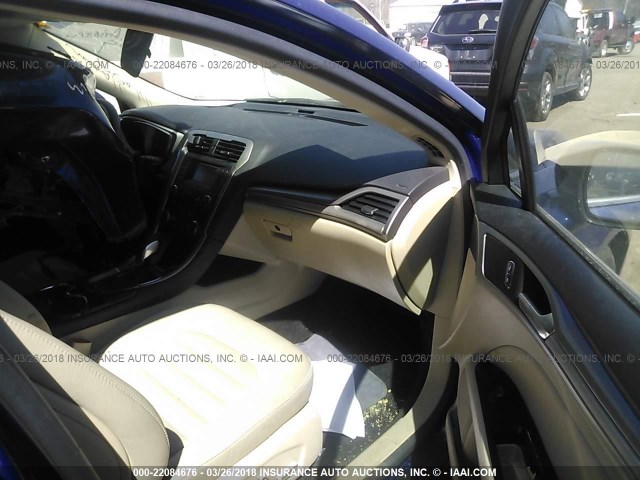 3FA6P0LU8FR203401 - 2015 FORD FUSION SE HYBRID BLUE photo 5