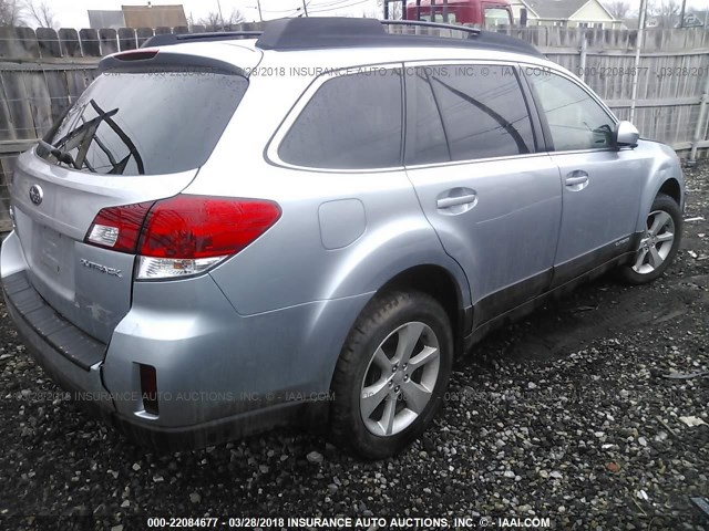 4S4BRCCC7D3259980 - 2013 SUBARU OUTBACK 2.5I PREMIUM Light Blue photo 4