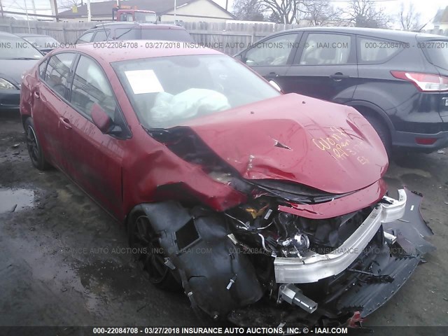 1C3CDFBB3ED901824 - 2014 DODGE DART SXT RED photo 1