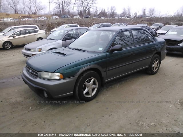 4S3BD6855V7206994 - 1997 SUBARU LEGACY SUS GREEN photo 2