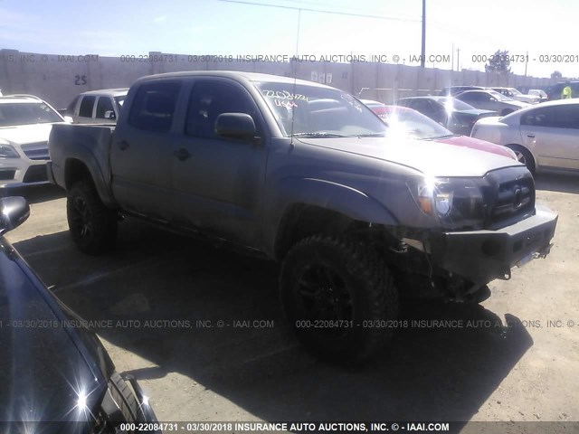 5TELU42N05Z119188 - 2005 TOYOTA TACOMA DOUBLE CAB ნაცრისფერი ფოტო 1