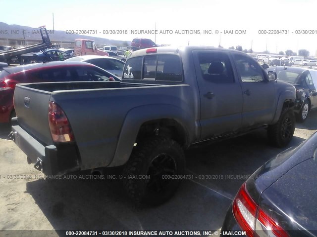 5TELU42N05Z119188 - 2005 TOYOTA TACOMA DOUBLE CAB ნაცრისფერი ფოტო 4