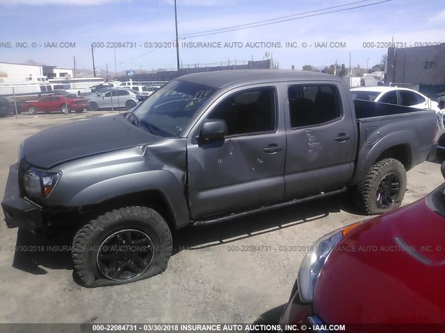 5TELU42N05Z119188 - 2005 TOYOTA TACOMA DOUBLE CAB ნაცრისფერი ფოტო 6