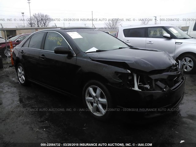 4T1BE46K78U217572 - 2008 TOYOTA CAMRY CE/LE/XLE/SE BLACK photo 1