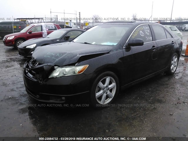 4T1BE46K78U217572 - 2008 TOYOTA CAMRY CE/LE/XLE/SE BLACK photo 2