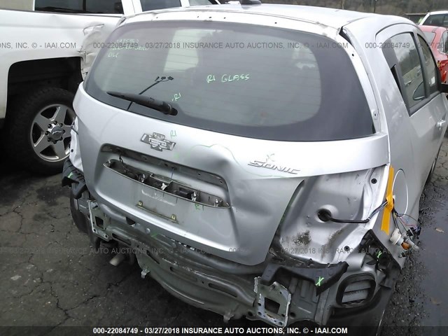 1G1JB6SH1C4132274 - 2012 CHEVROLET SONIC LS SILVER photo 6
