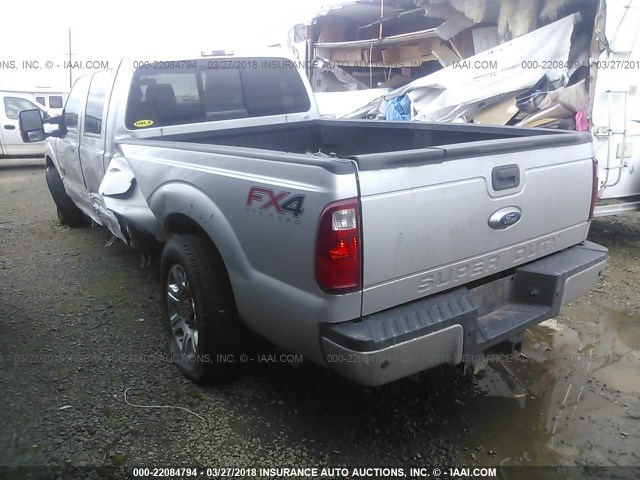 1FT8W3BT6EEA48395 - 2014 FORD F350 SUPER DUTY SILVER photo 3