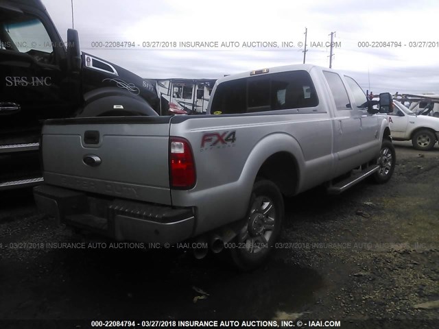 1FT8W3BT6EEA48395 - 2014 FORD F350 SUPER DUTY SILVER photo 4