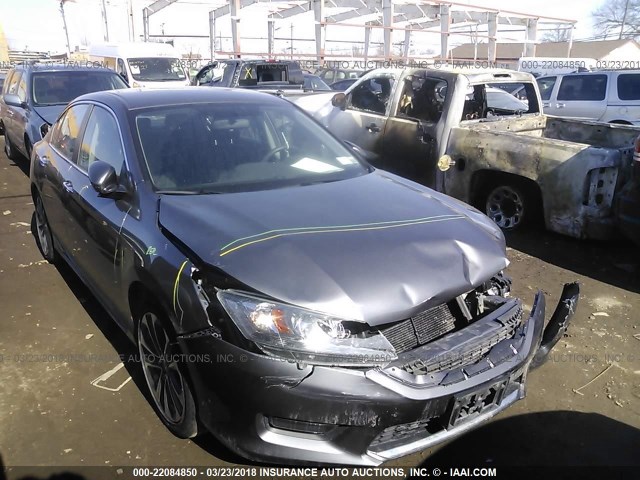 1HGCR2F54FA091098 - 2015 HONDA ACCORD SPORT GRAY photo 1