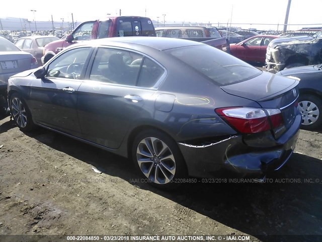 1HGCR2F54FA091098 - 2015 HONDA ACCORD SPORT GRAY photo 3