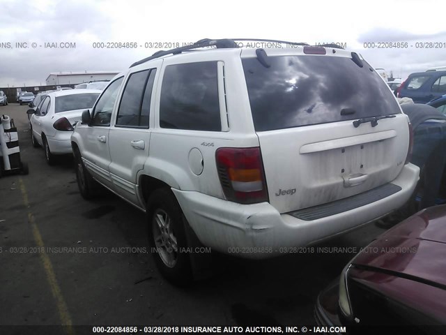 1J4GW68N2XC654629 - 1999 JEEP GRAND CHEROKEE LIMITED WHITE photo 3