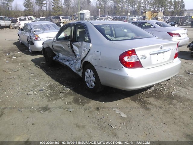 4T1BE32K74U907557 - 2004 TOYOTA CAMRY LE/XLE/SE SILVER photo 3