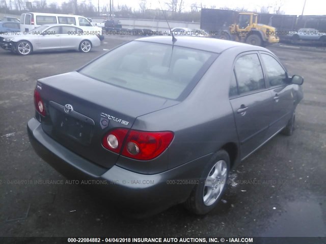 2T1BR32E88C877121 - 2008 TOYOTA COROLLA CE/LE/S GRAY photo 4