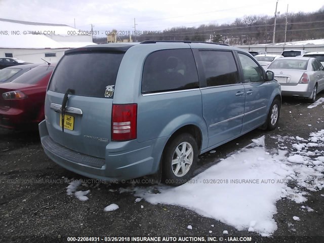 2A8HR54119R529171 - 2009 CHRYSLER TOWN & COUNTRY TOURING Light Blue photo 4