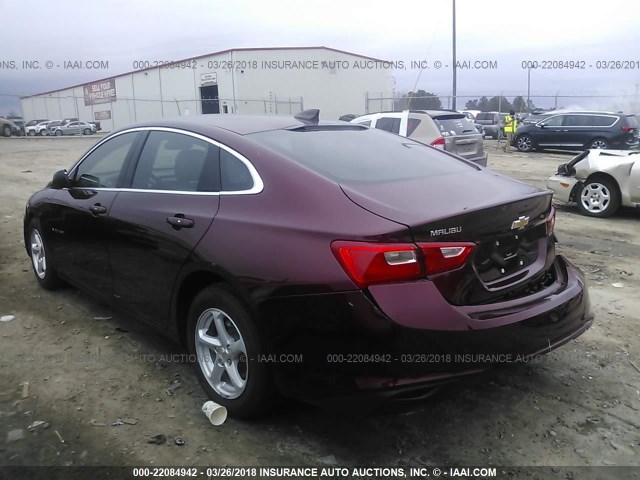 1G1ZB5ST5GF256026 - 2016 CHEVROLET MALIBU LS ბურგუნდია ფოტო 3