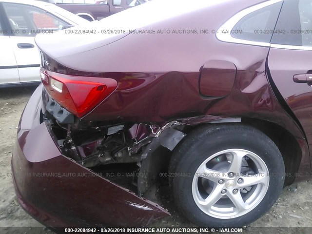 1G1ZB5ST5GF256026 - 2016 CHEVROLET MALIBU LS ბურგუნდია ფოტო 6