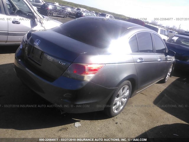 1HGCP36879A008421 - 2009 HONDA ACCORD EXL GRAY photo 4