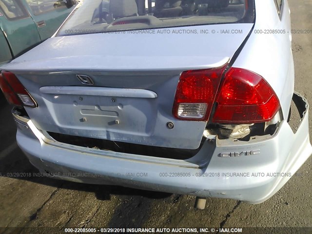 JHMES96634S014810 - 2004 HONDA CIVIC HYBRID SILVER photo 6