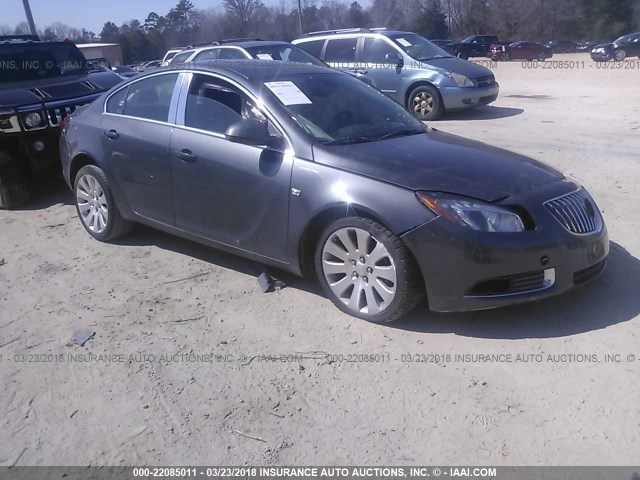 W04G05GV1B1069560 - 2011 BUICK REGAL CXL GRAY photo 1