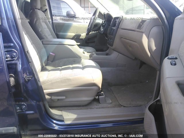 1FMZU62K85UA31148 - 2005 FORD EXPLORER XLS/XLS SPORT BLUE photo 5