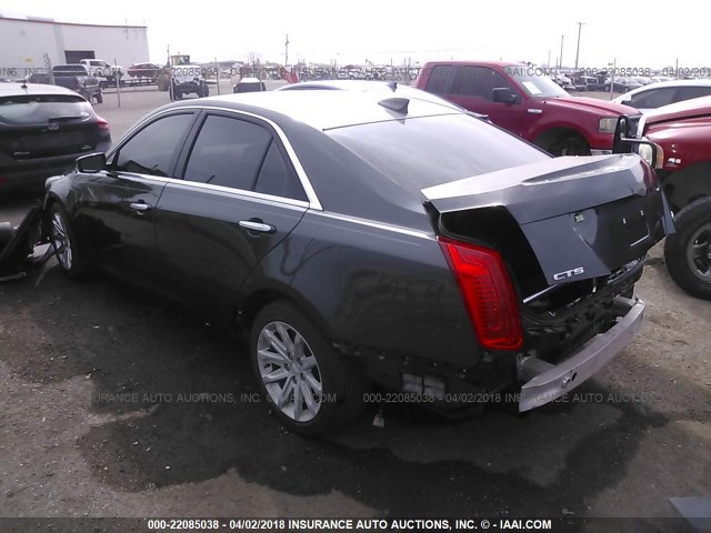 1G6AP5SX7F0126794 - 2015 CADILLAC CTS BLACK photo 3