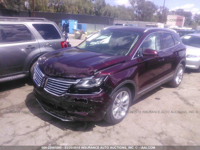 5LMCJ2C99HUL33407 - 2017 LINCOLN MKC SELECT BURGUNDY photo 2