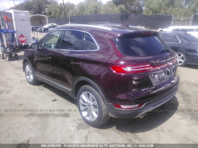 5LMCJ2C99HUL33407 - 2017 LINCOLN MKC SELECT BURGUNDY photo 3