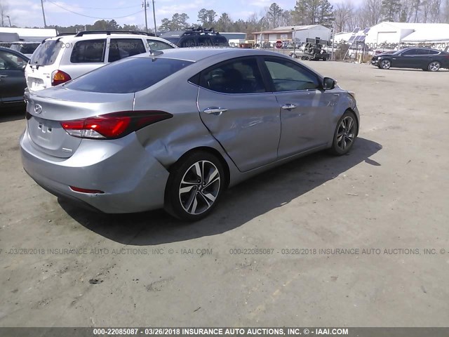 KMHDH4AE2GU536426 - 2016 HYUNDAI ELANTRA SE/SPORT/LIMITED GRAY photo 4