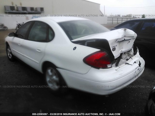 1FAFP53U23G254697 - 2003 FORD TAURUS SE WHITE photo 3