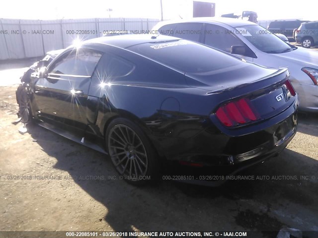1FA6P8CF4F5306253 - 2015 FORD MUSTANG GT BLACK photo 3