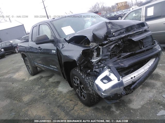 5TFUY5F18EX356122 - 2014 TOYOTA TUNDRA DOUBLE CAB SR/SR5 GRAY photo 1