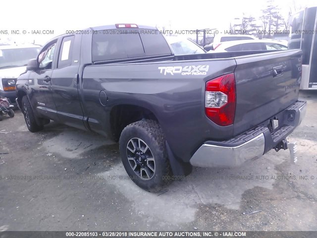 5TFUY5F18EX356122 - 2014 TOYOTA TUNDRA DOUBLE CAB SR/SR5 GRAY photo 3