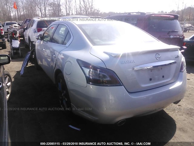 1N4AA5AP3EC480668 - 2014 NISSAN MAXIMA S/SV SILVER photo 3