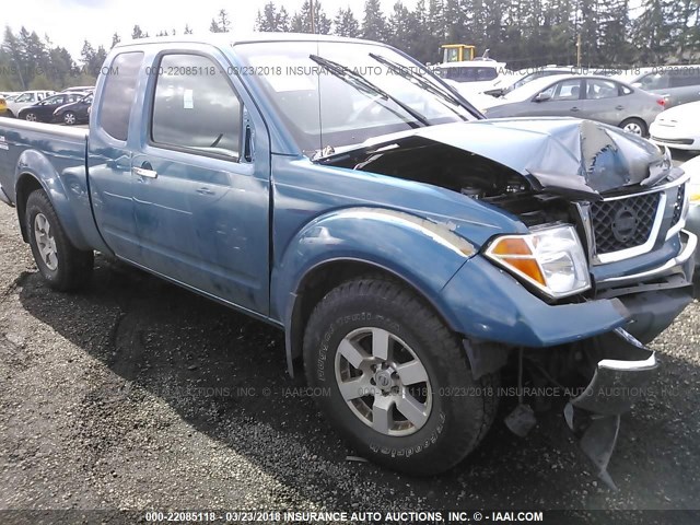 1N6AD06U35C445144 - 2005 NISSAN FRONTIER KING CAB LE/SE/OFF ROAD BLUE photo 1