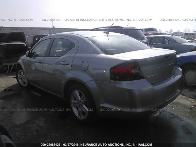 1C3CDZCB1DN626656 - 2013 DODGE AVENGER SXT SILVER photo 3